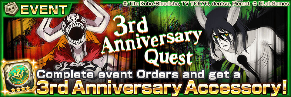 3rd Anniversary Quests